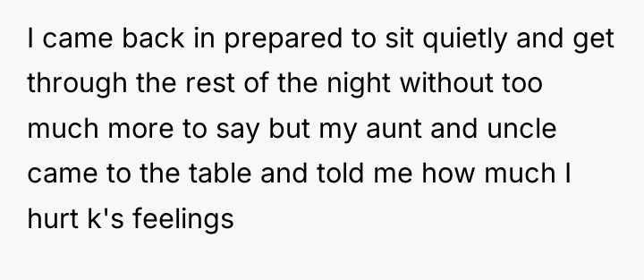 I came back in prepared to sit quietly and get...