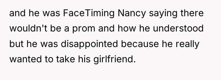 and he was FaceTiming Nancy saying there wouldn't be a...