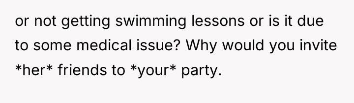 or not getting swimming lessons or is it due to...