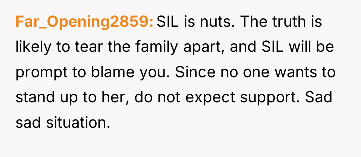 Far_Opening2859 SIL is nuts. The truth is likely to tear...