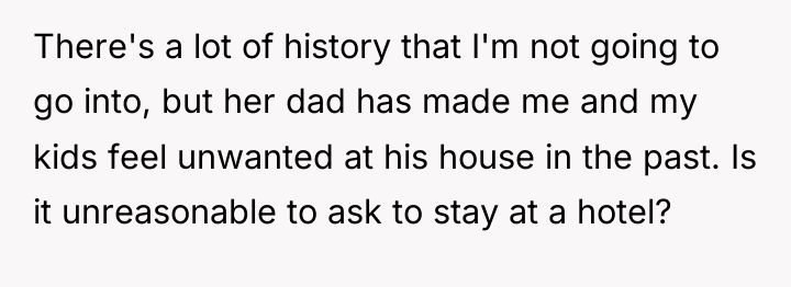 There's a lot of history that I'm not going to...