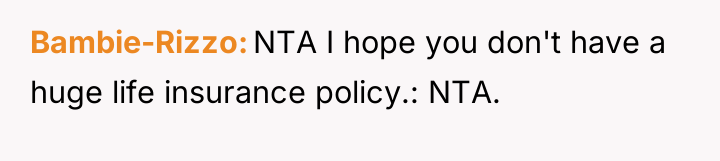 Bambie-Rizzo NTA I hope you don't have a huge life...