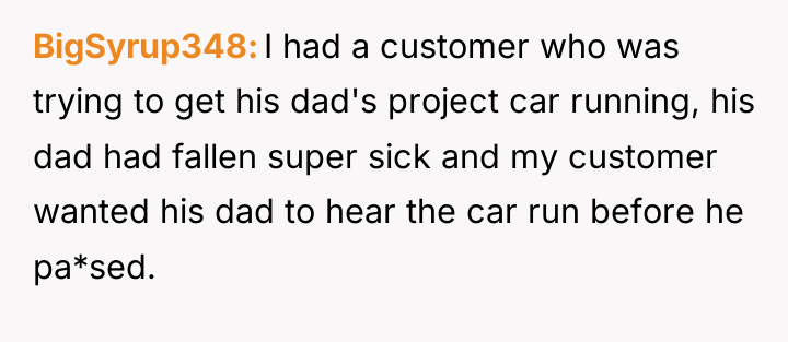 BigSyrup348 I had a customer who was trying to get...