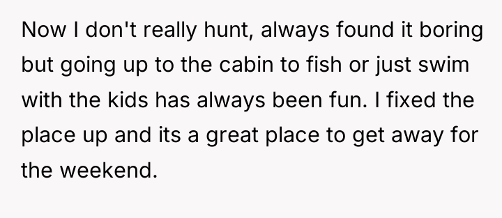 Now I don't really hunt, always found it boring but...