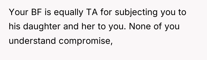 Your BF is equally TA for subjecting you to his...