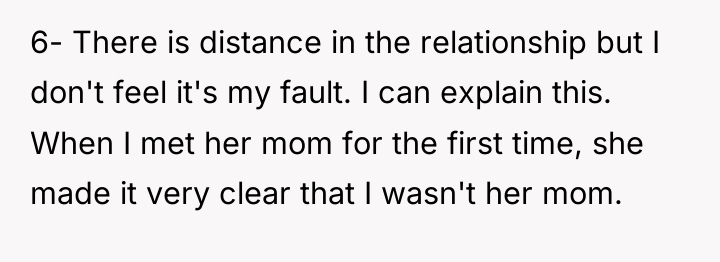 6- There is distance in the relationship but I don't...