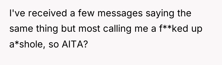 I've received a few messages saying the same thing but...
