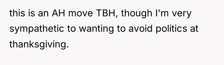 this is an AH move TBH, though I'm very sympathetic...