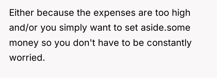 Either because the expenses are too high and/or you simply...