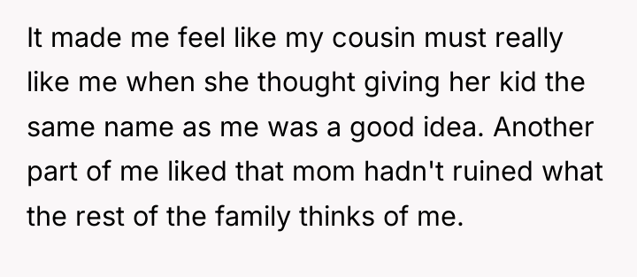It made me feel like my cousin must really like...
