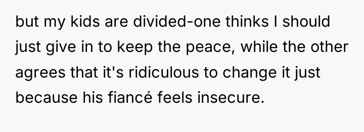 but my kids are divided-one thinks I should just give...