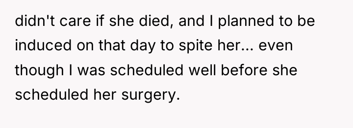 didn't care if she died, and I planned to be...