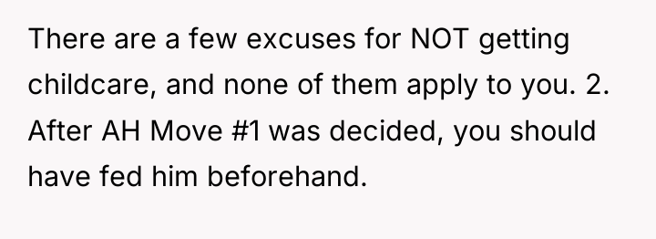 There are a few excuses for NOT getting childcare, and...