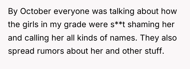 By October everyone was talking about how the girls in...