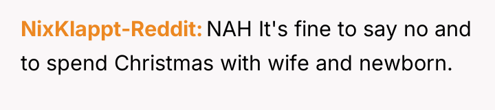 NixKlappt-Reddit NAH It's fine to say no and to spend...