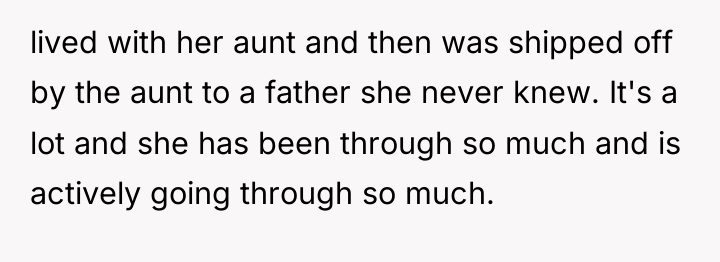 lived with her aunt and then was shipped off by...