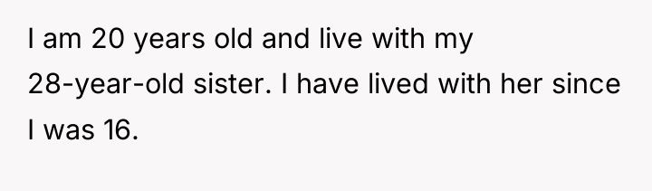 I am 20 years old and live with my 28-year-old...
