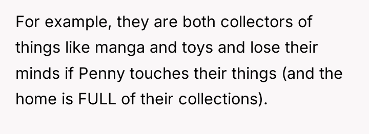 For example, they are both collectors of things like manga...