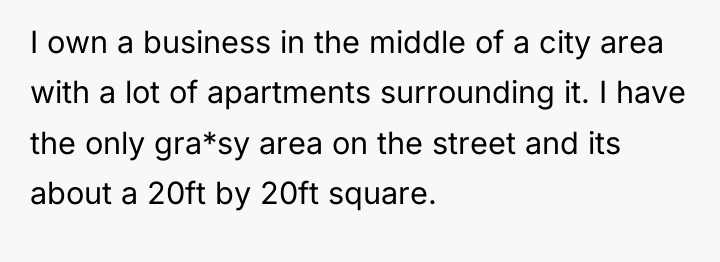 I own a business in the middle of a city...