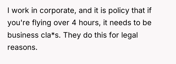 I work in corporate, and it is policy that if...