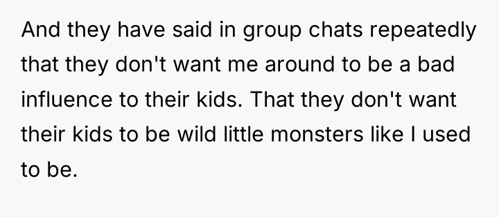 And they have said in group chats repeatedly that they...