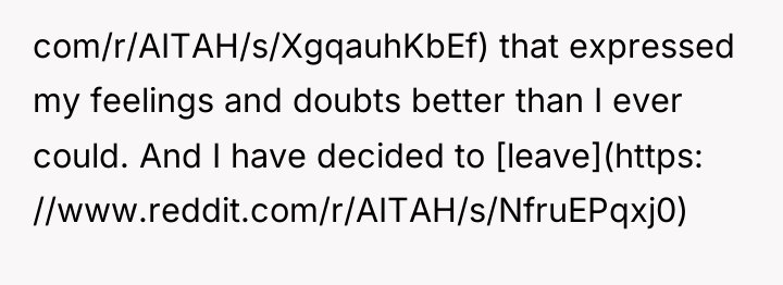 com/r/AITAH/s/XgqauhKbEf) that expressed my feelings and doubts better than I...