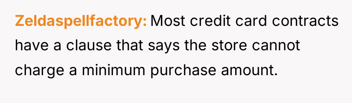 Zeldaspellfactory Most credit card contracts have a clause that says...