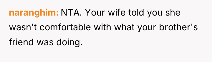 naranghim NTA. Your wife told you she wasn't comfortable with...