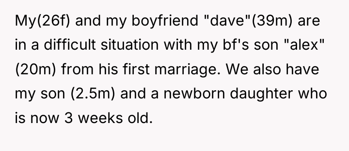 My(26f) and my boyfriend "dave"(39m) are in a difficult situation...