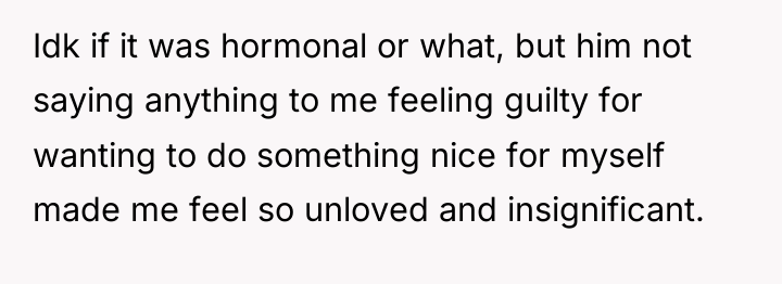 Idk if it was hormonal or what, but him not...