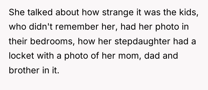 She talked about how strange it was the kids, who...