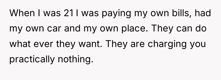 When I was 21 I was paying my own bills,...