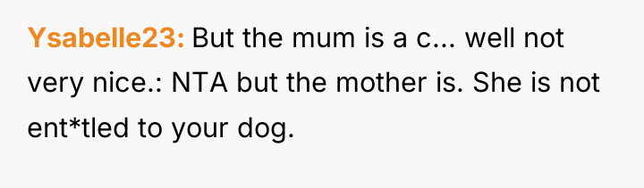 Ysabelle23 But the mum is a c... well not very...