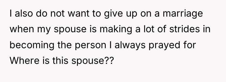 I also do not want to give up on a...