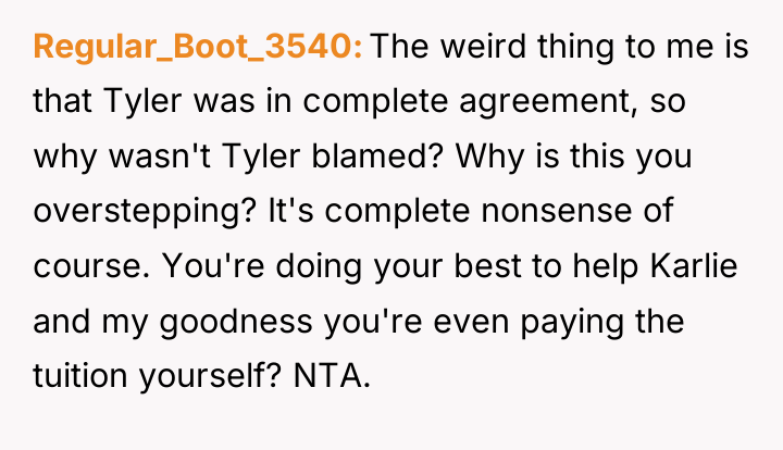 Regular_Boot_3540 The weird thing to me is that Tyler was...