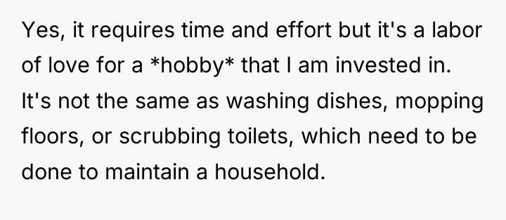 Yes, it requires time and effort but it's a labor...