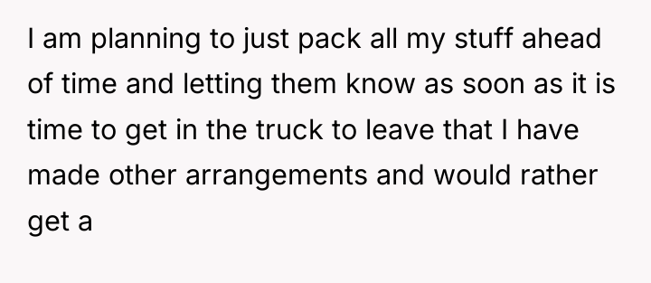 I am planning to just pack all my stuff ahead...