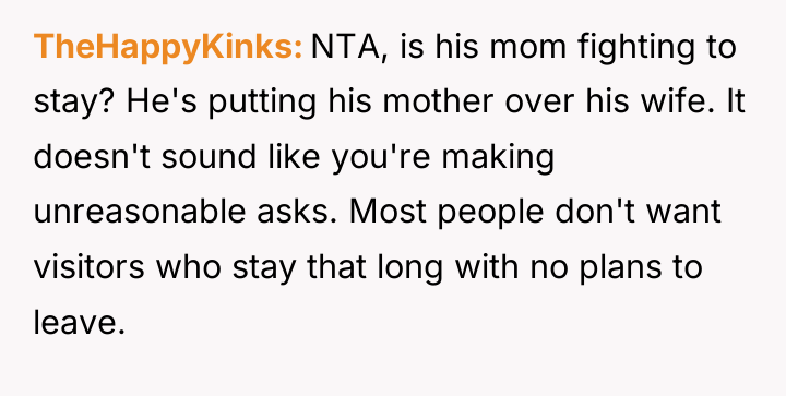TheHappyKinks NTA, is his mom fighting to stay? He's putting...