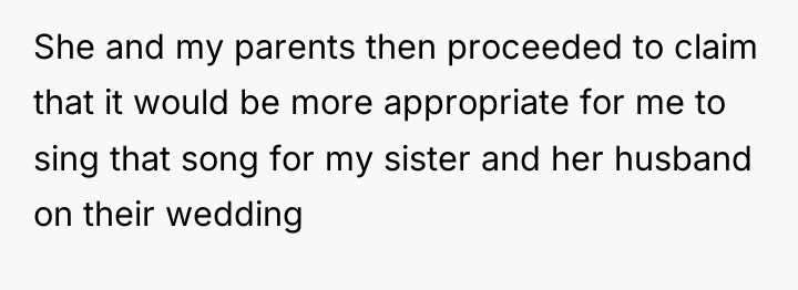 She and my parents then proceeded to claim that it...