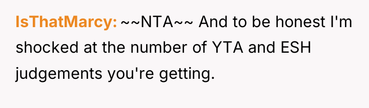 IsThatMarcy ~~NTA~~ And to be honest I'm shocked at the...