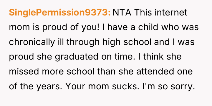 SinglePermission9373 NTA This internet mom is proud of you! I...