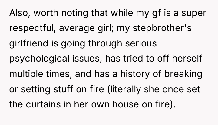 Also, worth noting that while my gf is a super...