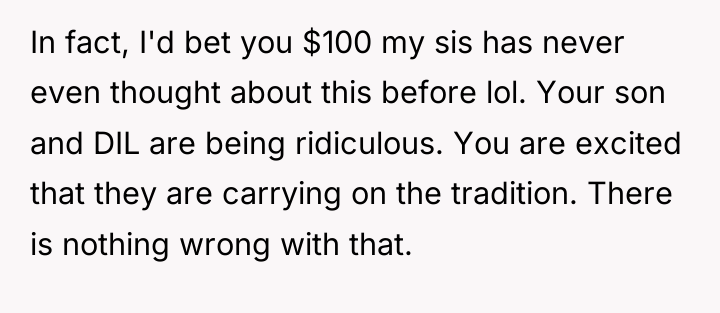 In fact, I'd bet you $100 my sis has never...