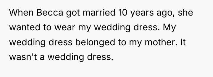 When Becca got married 10 years ago, she wanted to...
