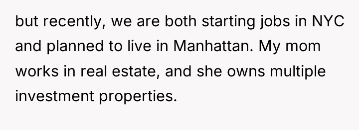 but recently, we are both starting jobs in NYC and...