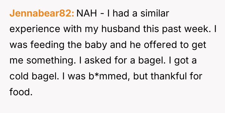 Jennabear82 NAH - I had a similar experience with my...