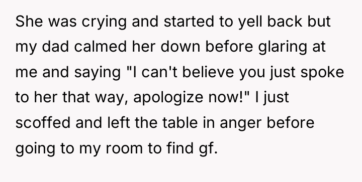 She was crying and started to yell back but my...