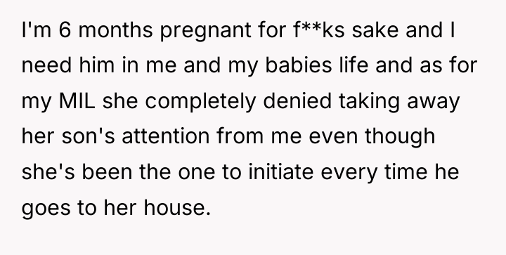 I'm 6 months pregnant for f**ks sake and I need...