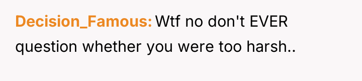 Decision_Famous Wtf no don't EVER question whether you were too...