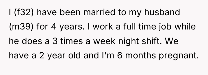 I (f32) have been married to my husband (m39) for...
